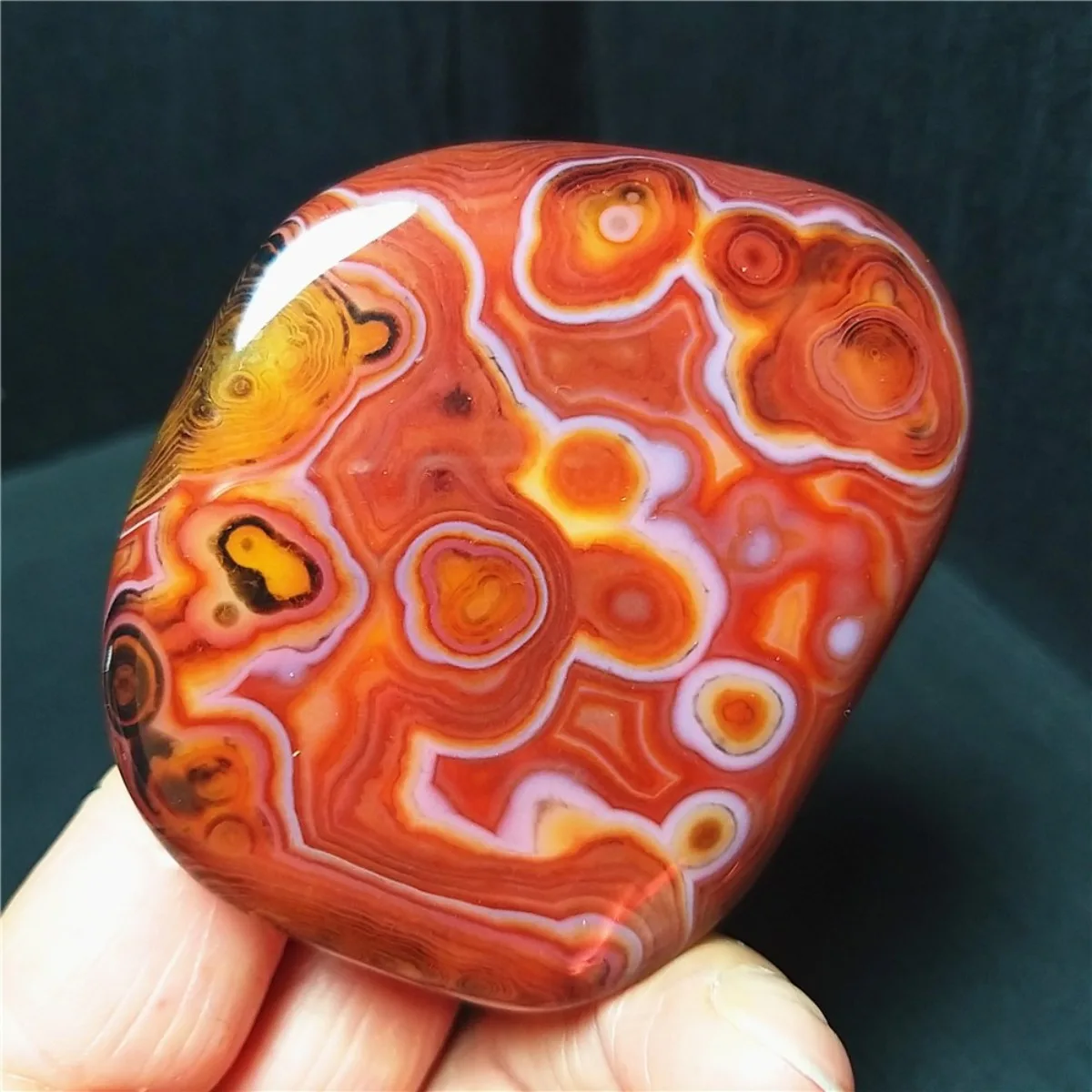Natural Banded Agate Genuine Stone, Polished Tumbled, Desert Treasure, Collector Gift, Crystal Collection, Table Display