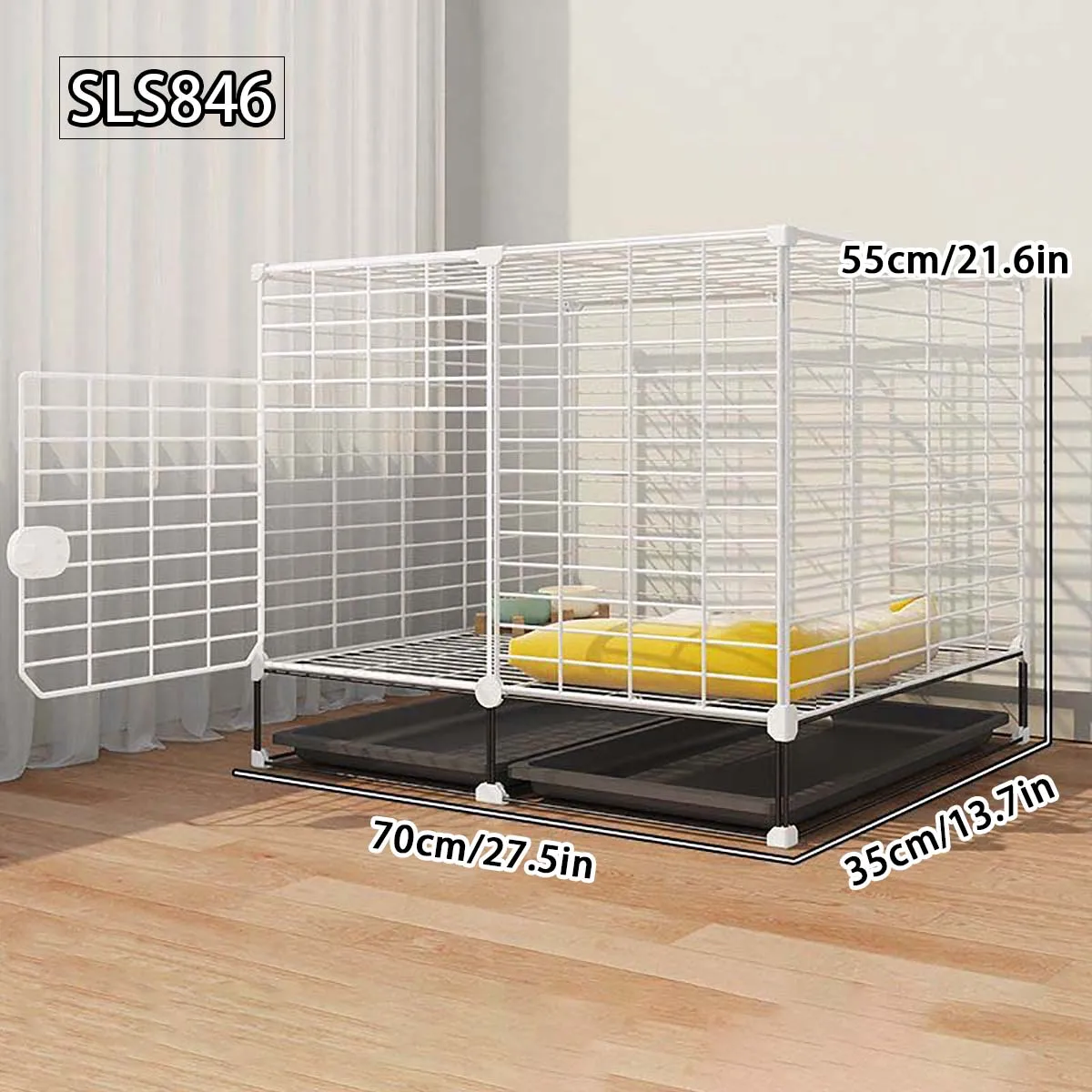 Jaula para perros pequeños y medianos, interior con inodoro separado, valla doméstica para mascotas para perros de peluche, corgi y pequeños