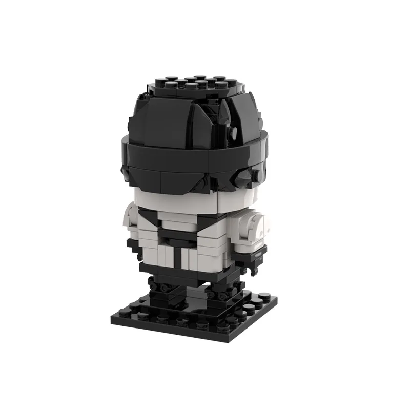 225 pièces de figurines Brickheadz style blocs créatifs, modèle de construction modulaire MOC personnalisable, jouet de bricolage simple, cadeaux de vacances