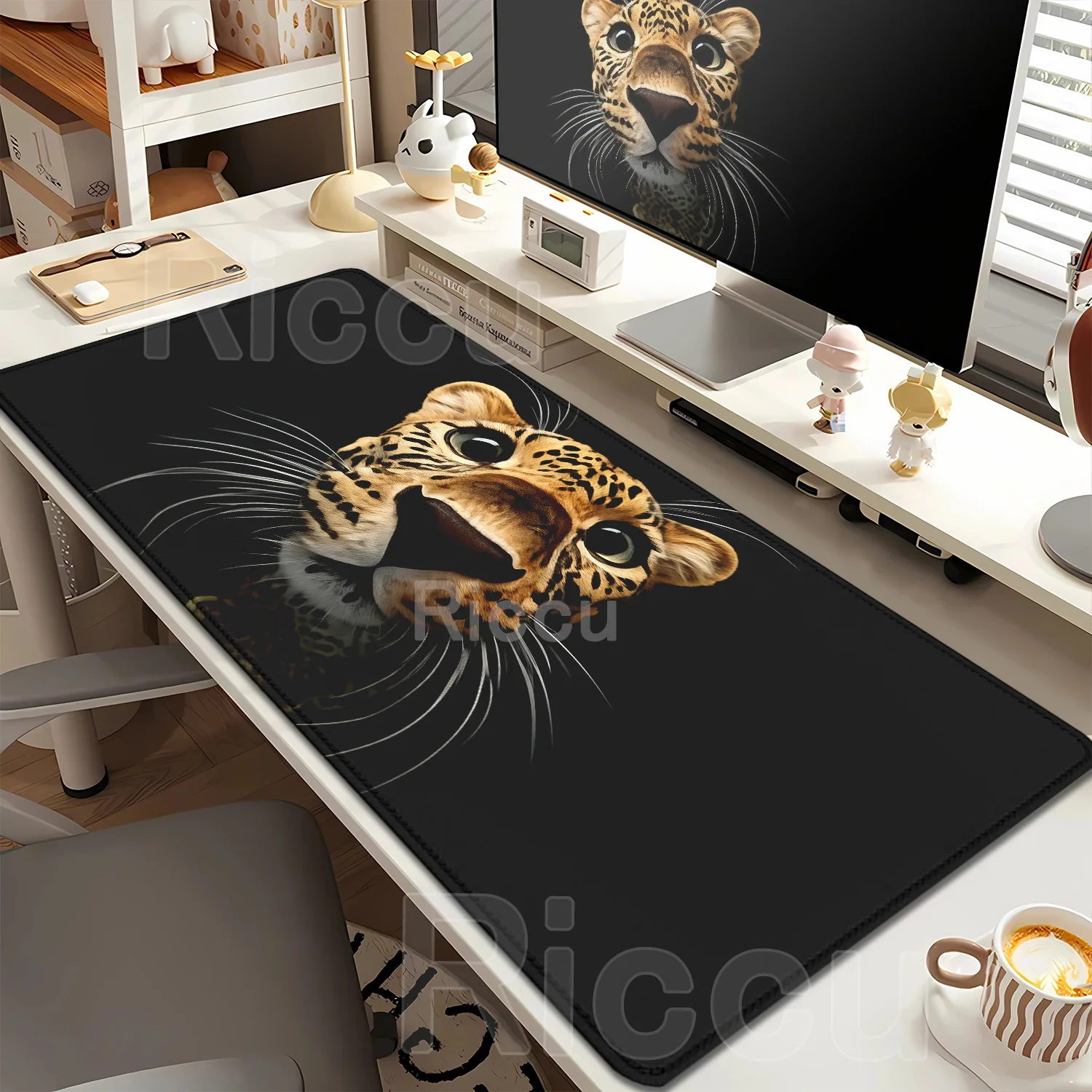 Leopard Mouse Pad Extended Pads Large Gaming Non-slip Gamer Keyboard Mousepads Laptop Natural Rubber Tablet Mat PC Playmat