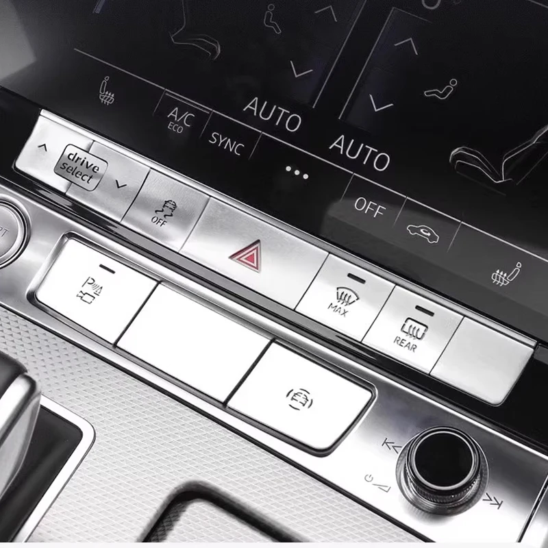 For Audi A6L C8 A7 2019-2025 Car Interior Center Button Trim Electronic Parking Brake Decal Door Lock Sequins Protective Sticker