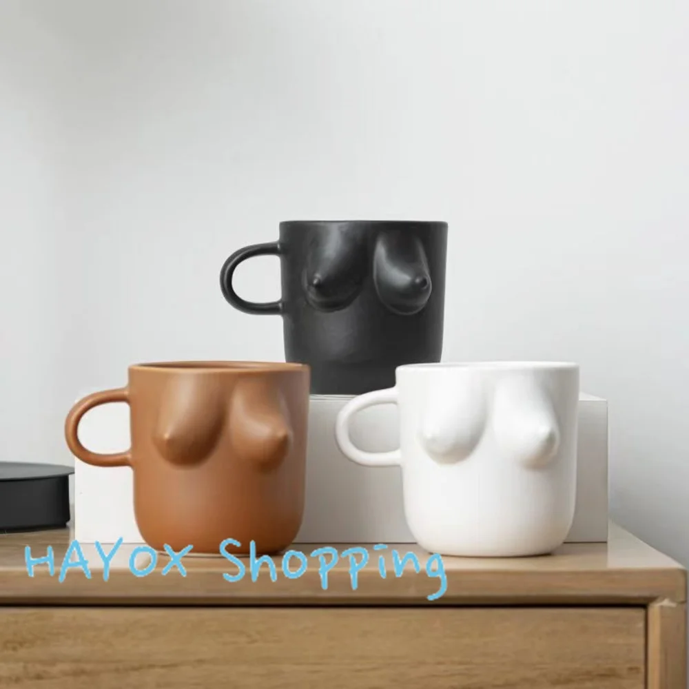 Ceramic Female Body Art Creative Coffee Mug，Funny Boob Mug，Nordic Shaped Home Afternoon Desktop Decor Water Tea Cup