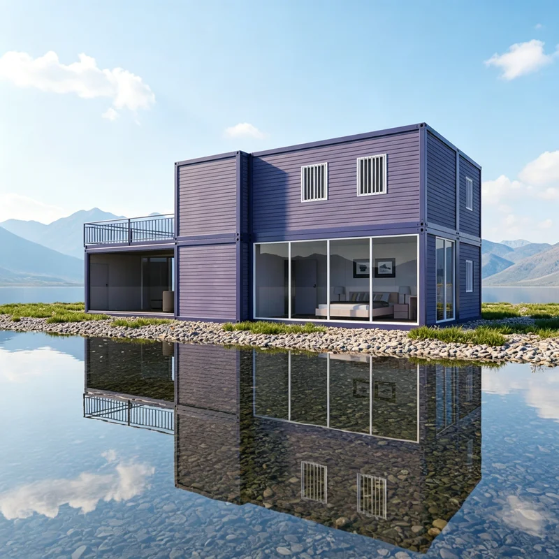 

Customized House Prefab Container Home Foldable House Weatherproof Container House Foldable For Suburban Simple Prefab Residence