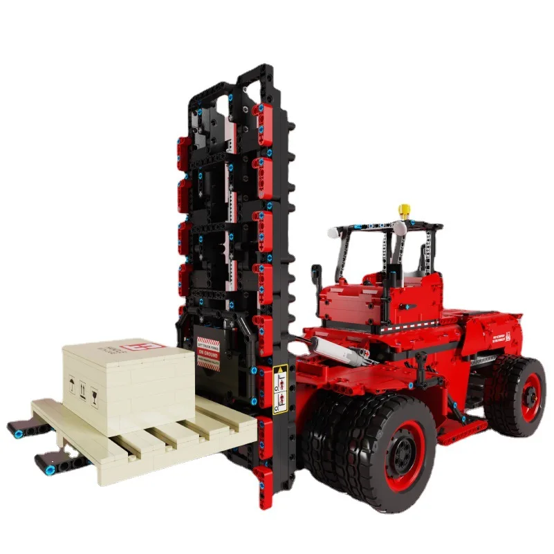 Tech Mechanical 6-Wheel Forklift Building Blocks - Remote-Controlled Electric Engineering Vehicle, Advanced STEM Construction