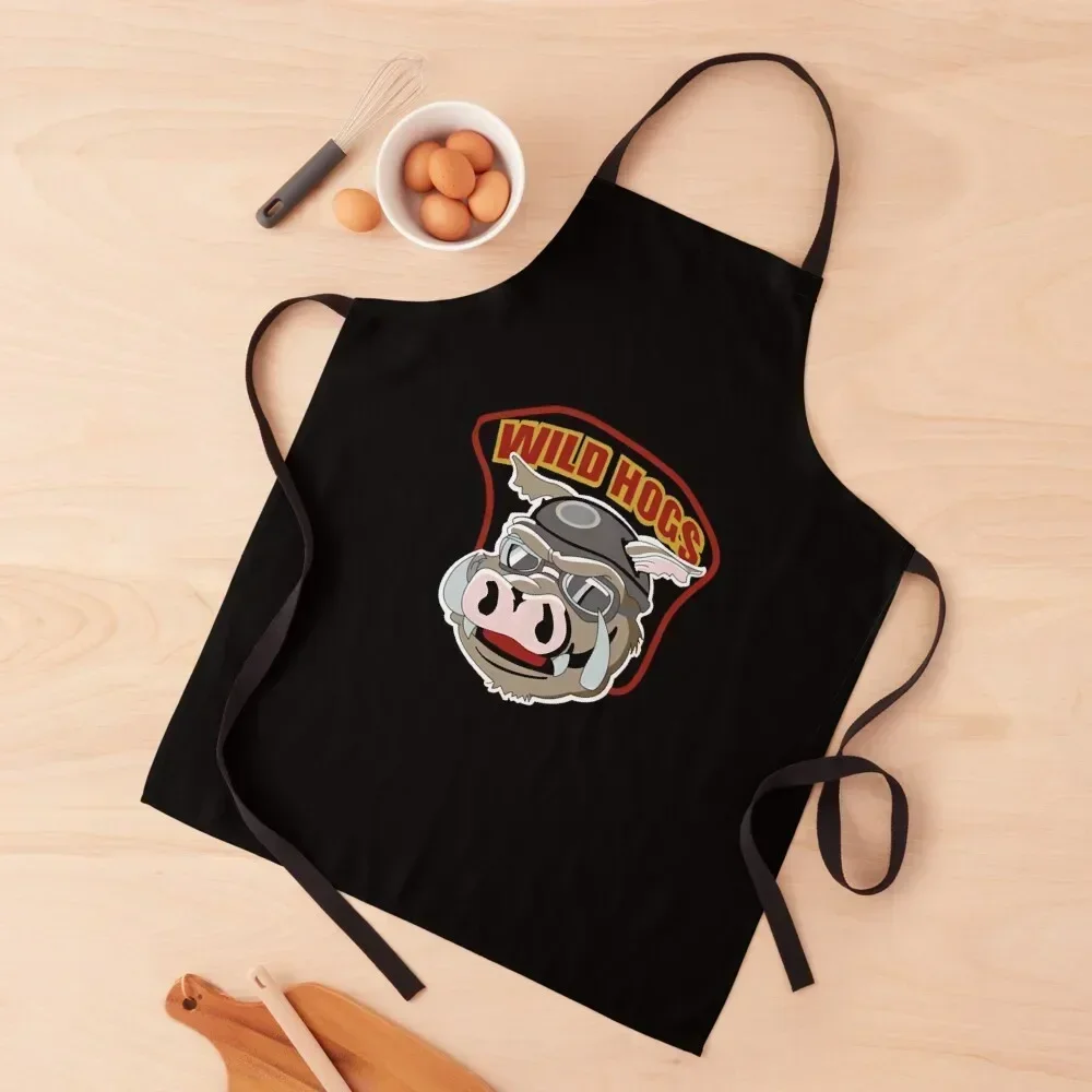 Wild Hogs Logo Classic Apron japanese style manicurist Womens Dresses Kitchen And Household Goods Apron