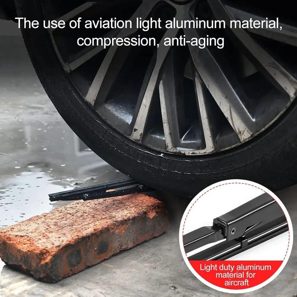 2 قطعة 40 "الشديدة التحمل الزجاج الأمامي السرج جبل ممسحة شفرة استبدال للمنزل الترفيهي RV والحافلة مع 2 المطاط #3