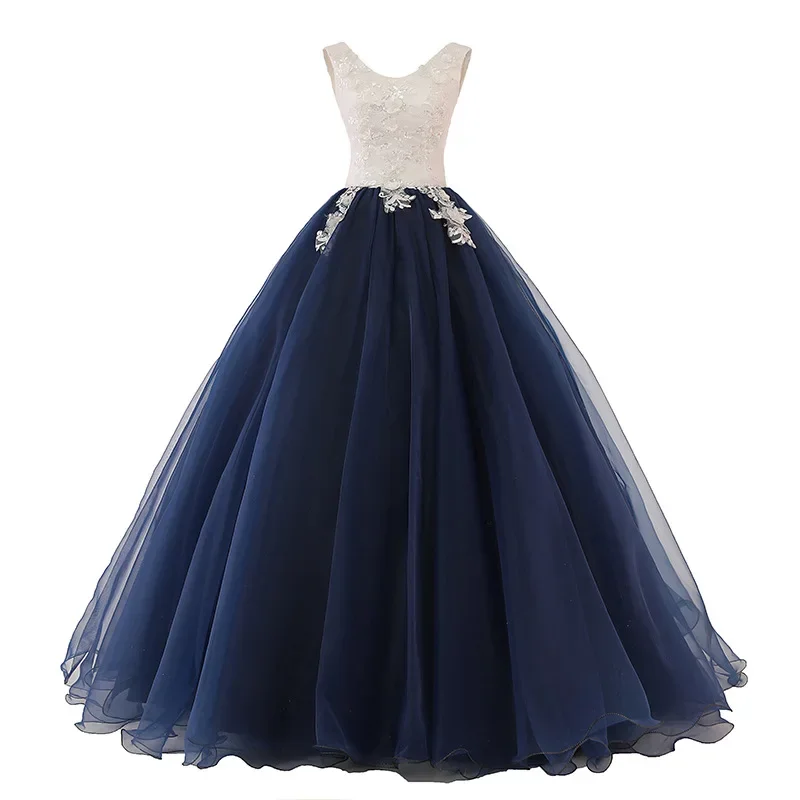 2026New Women's Summer Lace Embroidered V-neck Evening Dress Fashion Mesh Slimming Stage Long Style Pendant Puff Skirt Customize