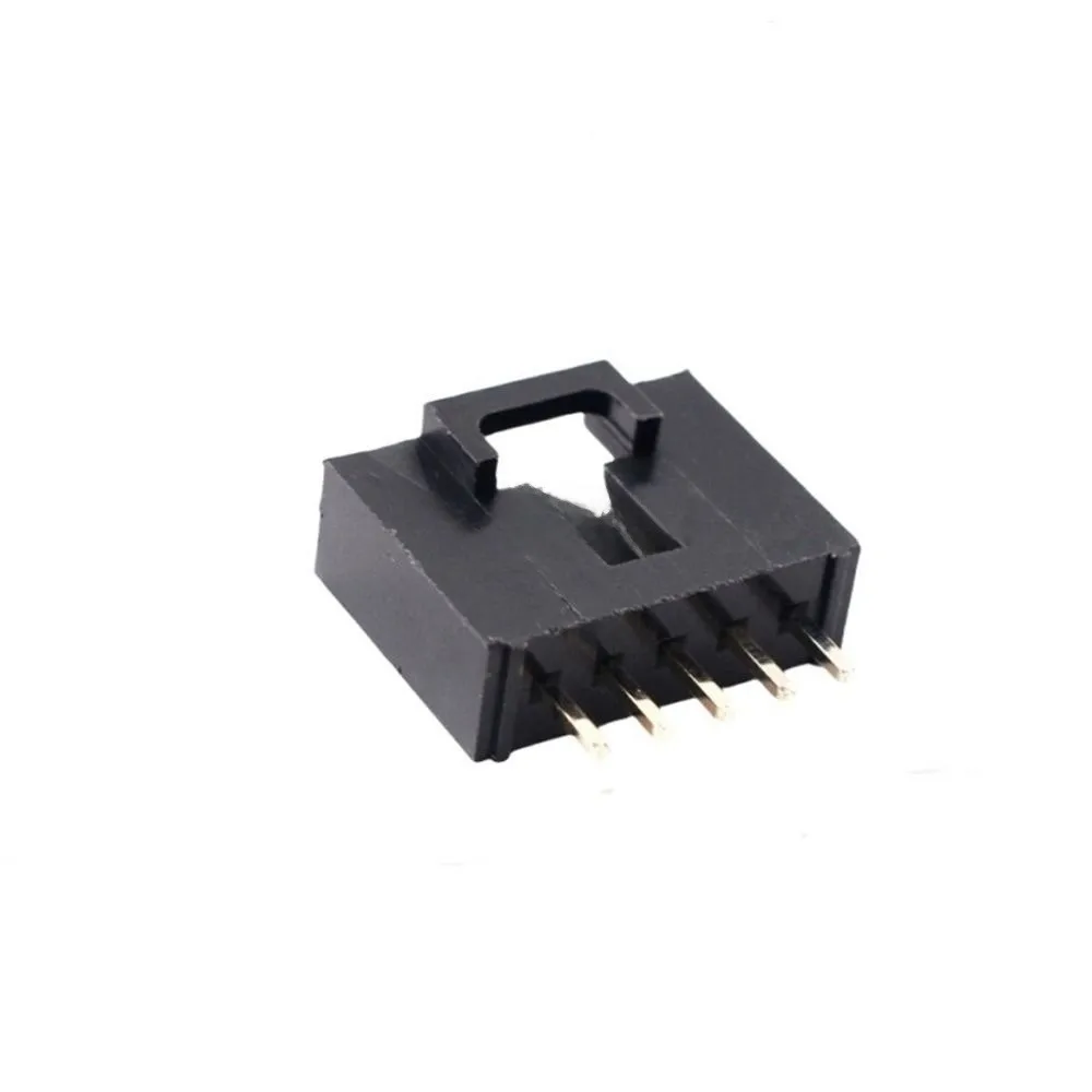 5Sets Single Row Dupont Connector Kit With Buckle Straight Pin Pin Header Housing Good Conductivity Right Angle Dupont Connector