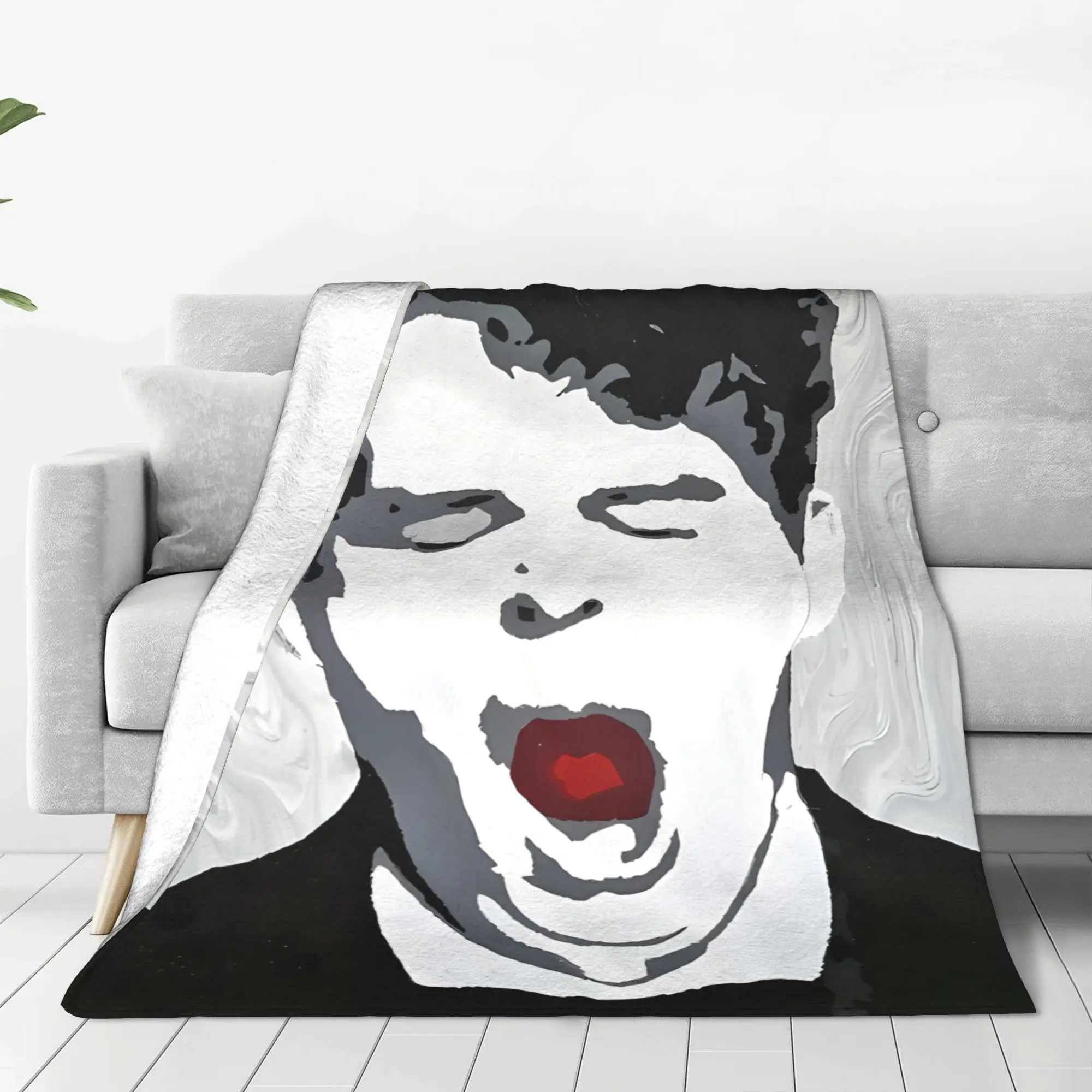 1PC Home Cutecore Minimal Electronic Band Pet Shop Boys Blanket Super Cosy Plush Home Living Room Sofa Halloween
