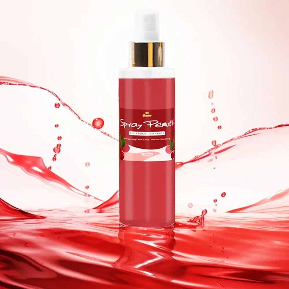 Beetroot Whitening Spray Brightening Skin Tone Hydrating Moisturizing Smooth Soothing Calming Refreshing Facial Skin Care 100ml