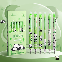6Pcs/set Cute Capybara Panda Gel Pens Set Erasable Pens Office School Supplies Kawaii Aesthetic Stationery