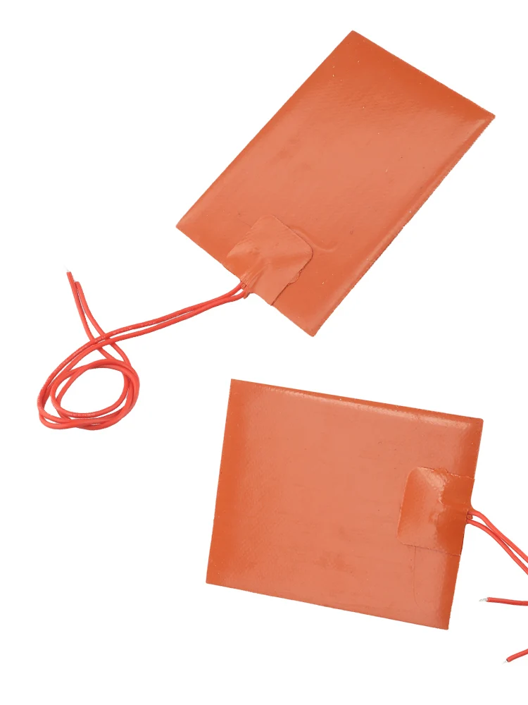 12V 20W 80x100mm Flexible Silicone Heater Pad High Temp Resistant For 3D Printer Oil Tank Heating Element