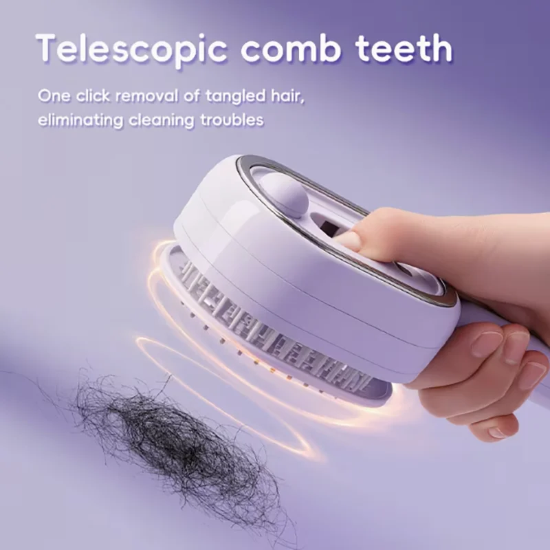 Multifunctional red light spray massage comb hair care and anti-short-tempered, one-button cleaning tangled hair and deeply nour