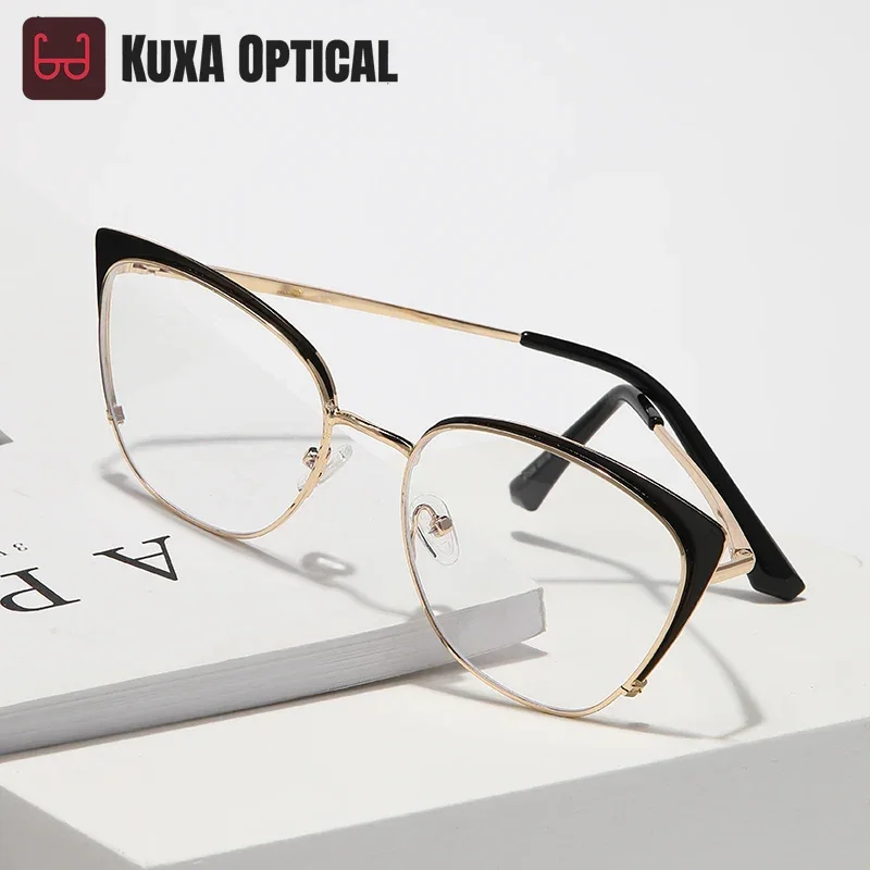 Lunettes de vue XUKA progressives photochromiques anti-lumière bleue pour femmes, style œil de chat, multifocales pour myopie et hypermétropie