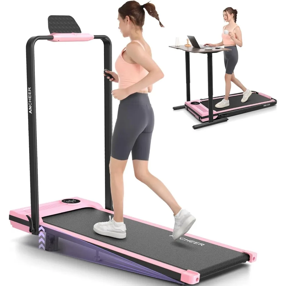 

Folding Treadmill with Incline,4 in 1 Foldable Walking Pad with Handle Bar,Under Desk Treadmill for Home Office,Walking Pad 300L