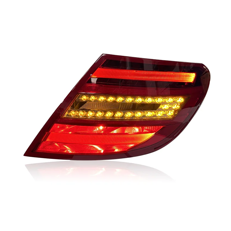 full LED dynamic taillamp taillight for Mercedes benz W204 C Class C180 C200 C260 C63 2009-2013 assembly tail light tail lamp