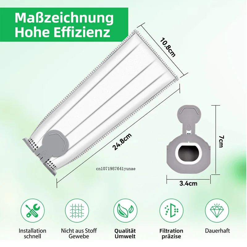 مجموعة أكياس الغبار متوافقة مع Vorwerk Kobold VK7 FP7 ملحقات حقيبة المكنسة الكهربائية مرشحات قطع الغيار