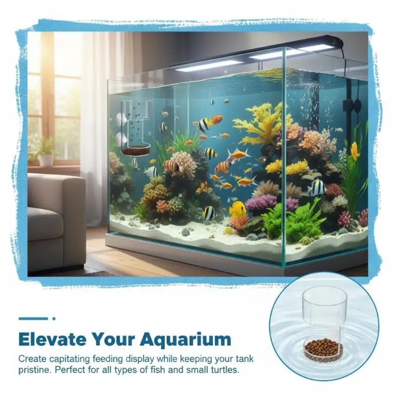 Fish Feeder For Aquarium 2025 Transparent Suction Cup Tray Monitor Feeding For Healthy Aquarium Environments