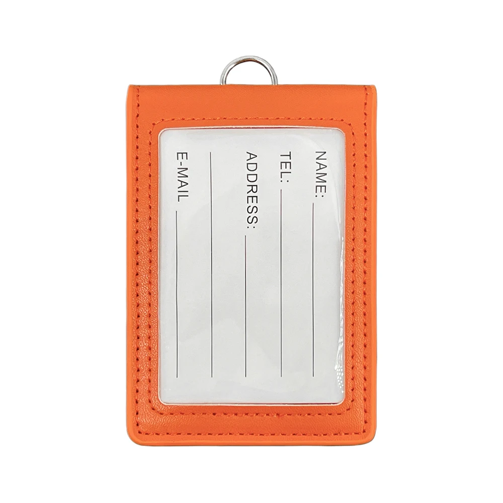 10pcs Card Holder Blank PU Colorful Light Thin Foldable Short Name Bus Badge