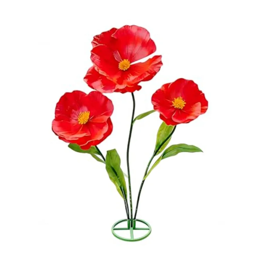 

Giant Fake Artificial Flowers Decoracion Set - 5.9 Ft Adjustable Waterproof 3D Paper Faux Large Flowers Decor for Birthday Part