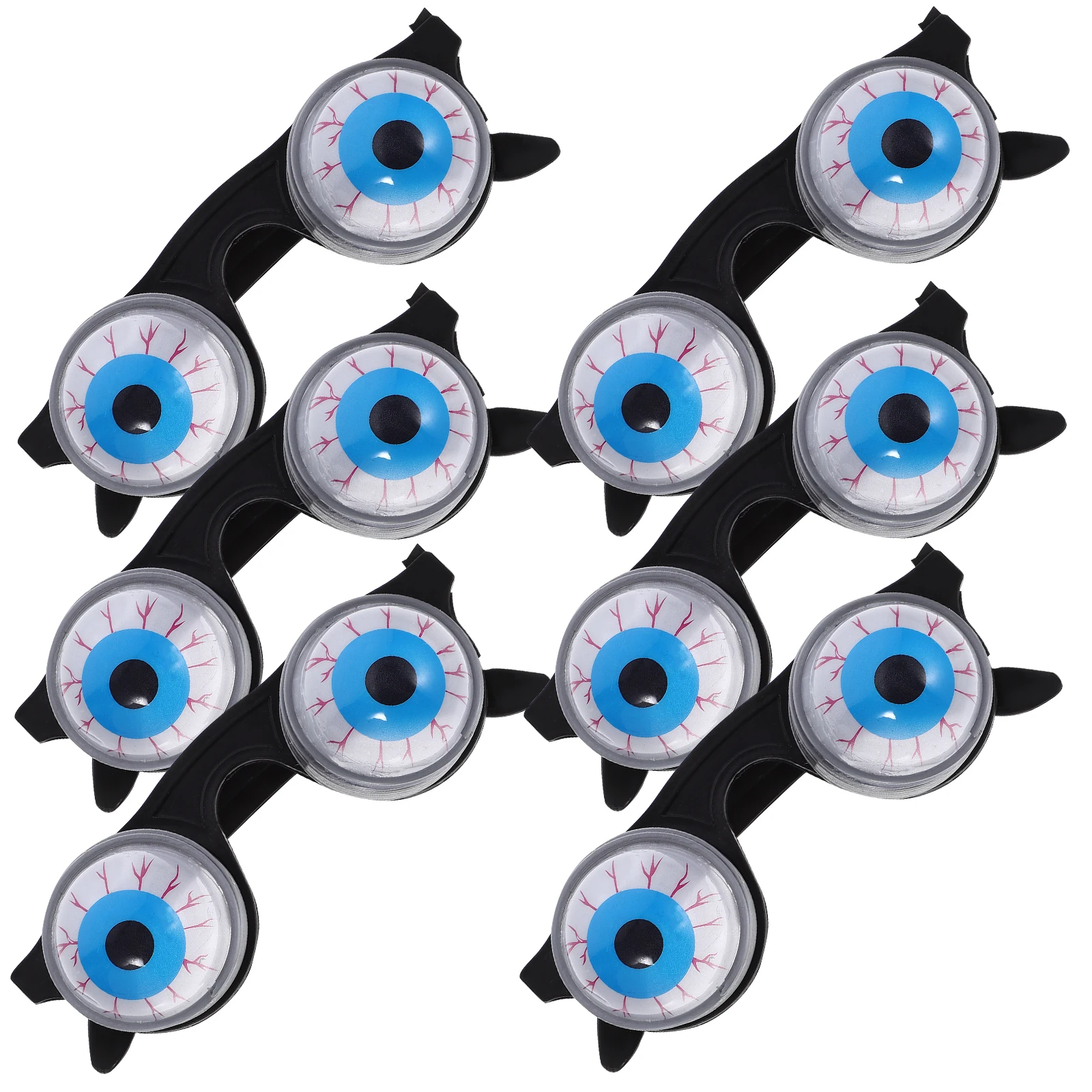 

6 Pcs Spring Glasses Eyeball Novelty Costume Funny Eye Wear Drooping Creative for Adults Kids Party Halloween Pranks