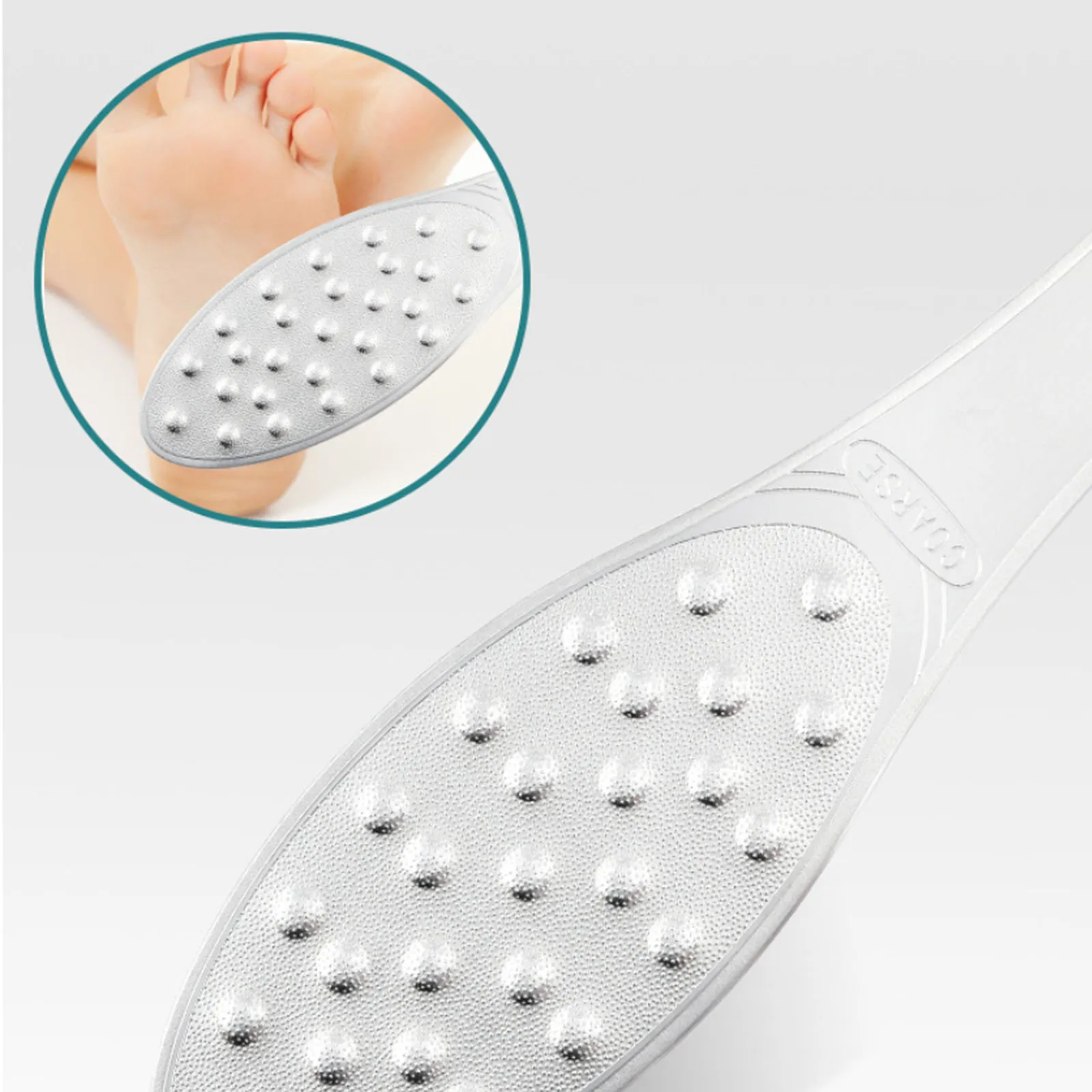 Stainless Steel Foot File Double-Sided Scraper Dead Skin Scab Remover Professional Foot Therapy Foot Care Tool