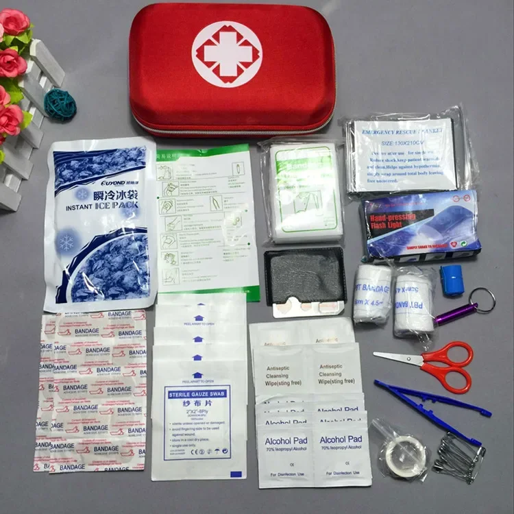 Kit de primeros auxilios de coche Eva de camuflaje de exportación de 9 colores, Kit médico salvavidas para exteriores de 18 piezas