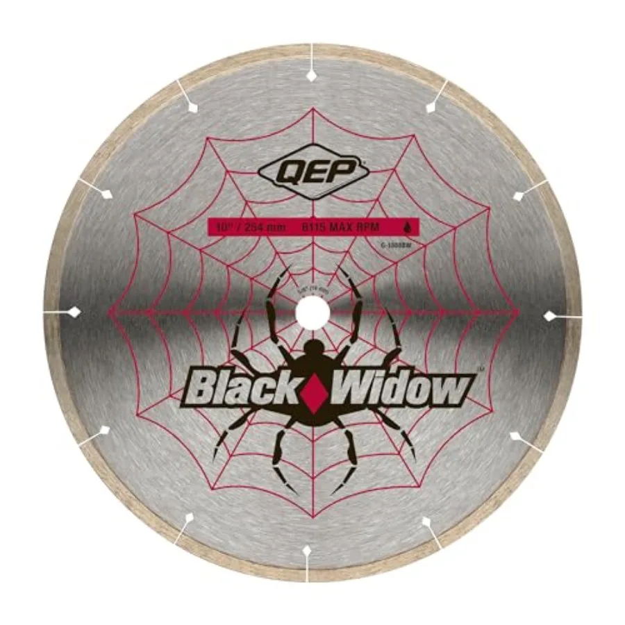 

10" Black Widow Premium-Grade Thin Rim Diamond Blade for Wet Cutting of Porcelain Ceramic Granite and Marble Tile