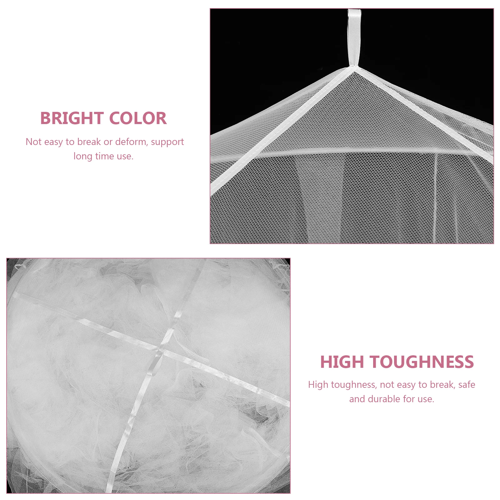 

Round Mosquito Net White Romantic Child Bedspread Ceiling Canopy Curtain Reusable Polyester Material Easy Install Save