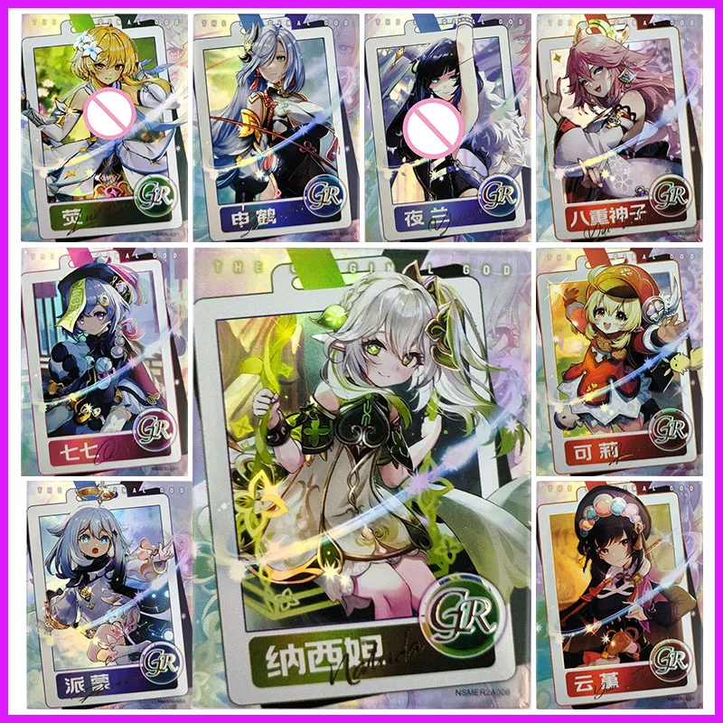 การ์ดสะสมหายากจากอนิเมะเทพธิดา ยุนจิน คลี เยอะ มิโกะ นาฮิดะ เยลัน เซินเหอ ไพมอน ลูมีน ของเล่นสำหรับเด็กผู้ชาย ของขวัญวันเกิด