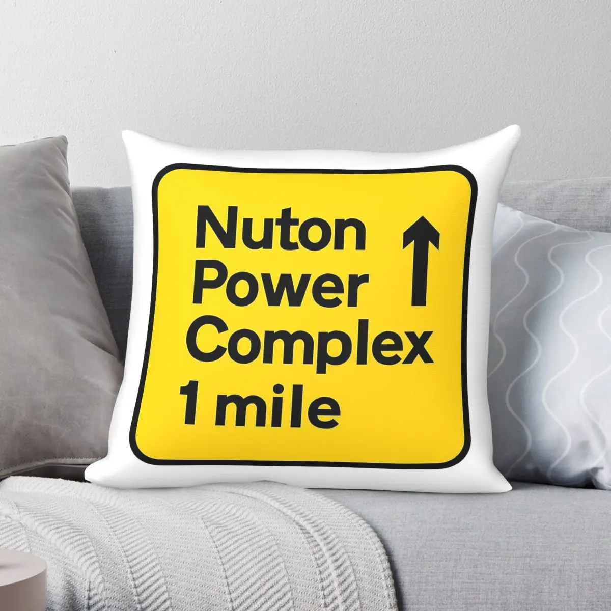 Nuton Power Complex 1 Mile Pillowcase Polyester Linen Velvet Printed Zip Decor Bed Cushion Cover 45x45