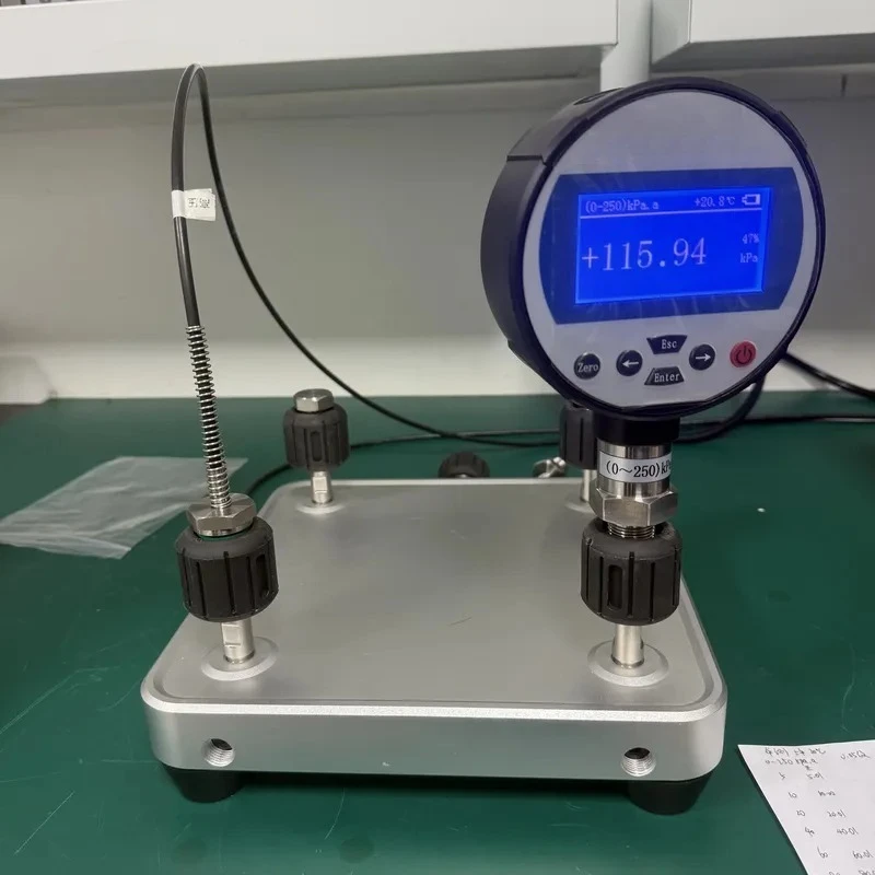 HSIN600-9 Four Port Pneumatic Pressure Calibration Benchtop Stainless Steel Pressure Test Accessories Instrument OEM
