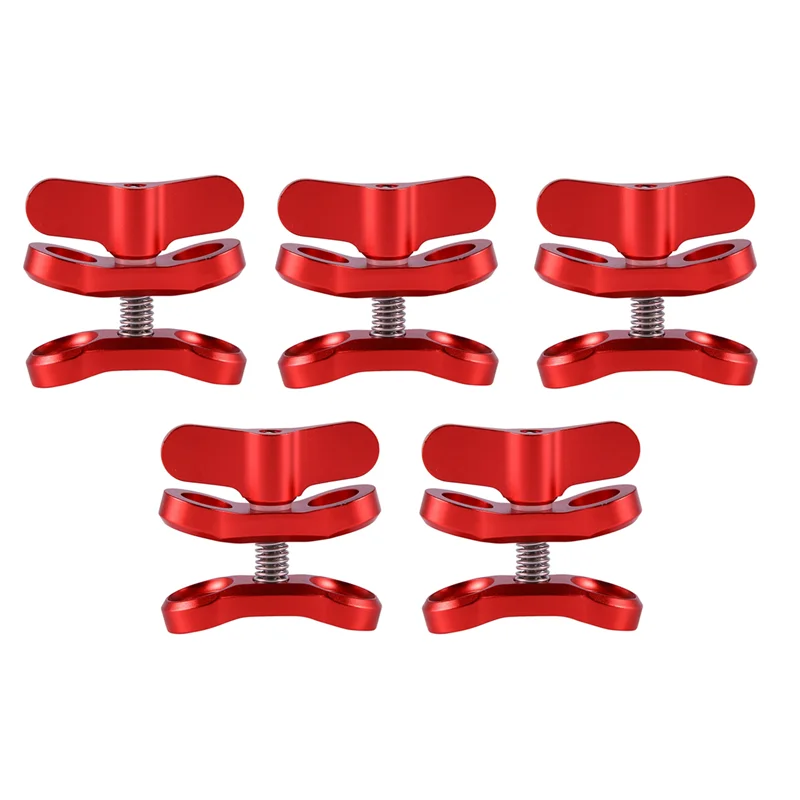 

REPLA-6X Camera Accessory Diving Lights Ball Butterfly Clip Arm Clamp Mount Aluminum For Gopro Hero 3+/4/5 Xiaoyi Gitup Red