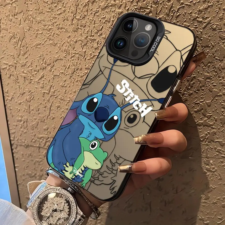 ديزني غرزة الضفدع لينة شل حالة الهاتف آيفون 16e 11 12 13 برو ماكس 14 15 16 زائد