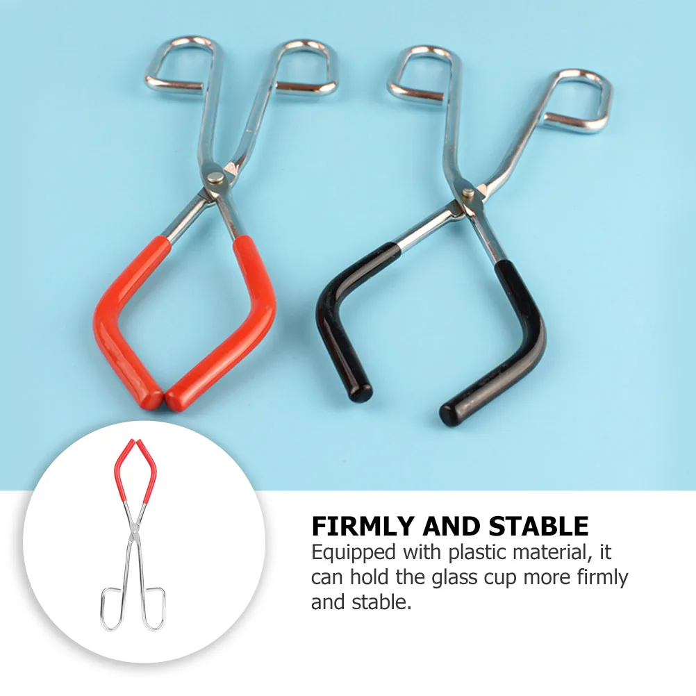 

Beaker Clamp Metal Tongs Test Tubes Holder Lab Supplies Plastic Extended Length Lightweight Teaching Equipment