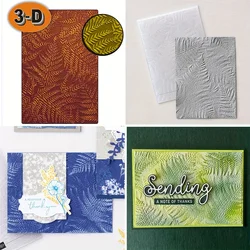 Tree Fern 3D Embossing Folder Patterns Templates For Adding Texture And Dimension To Craft DIY Scrapbooking Card Background