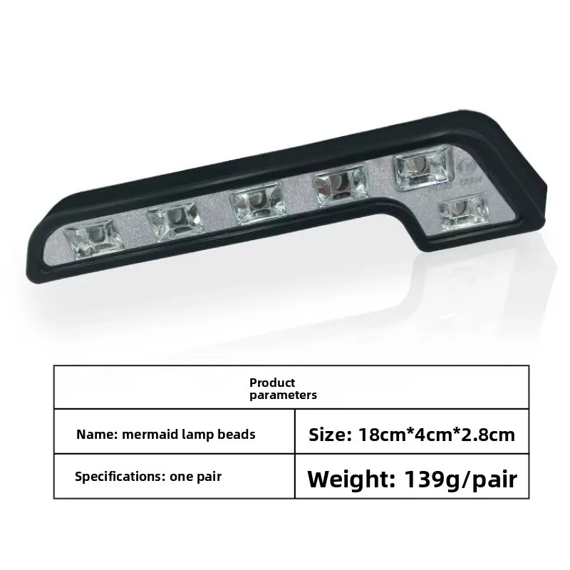Popu For  2PCS Driving Lamp Daytime Running Fog Light White Light Waterproof Driving Fog Lights Accessories 12V L Shaped