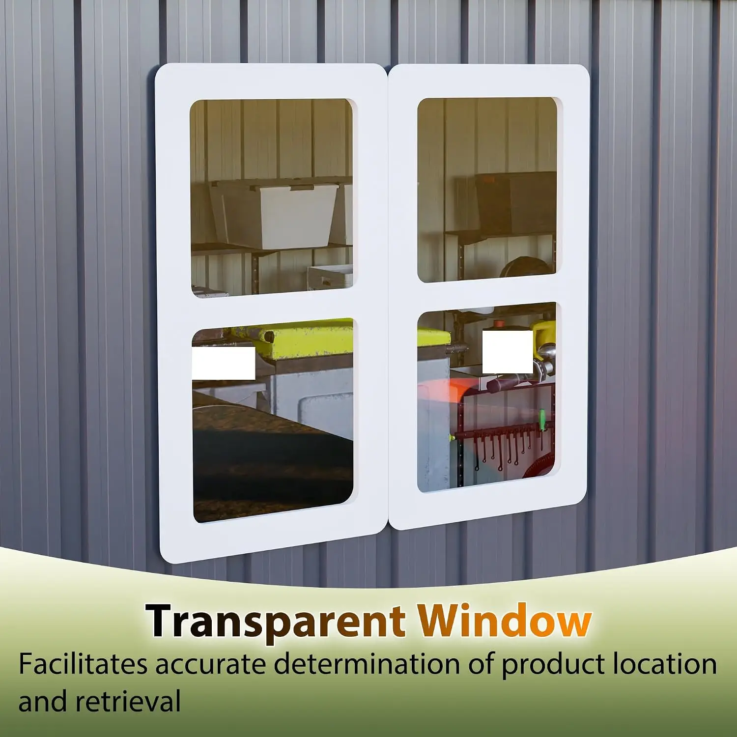 Steel Storage Shed Lockable Doors Sloped Roof Ventilated Outdoor Garden Tool Shed 122×94×79 cm, Customized
