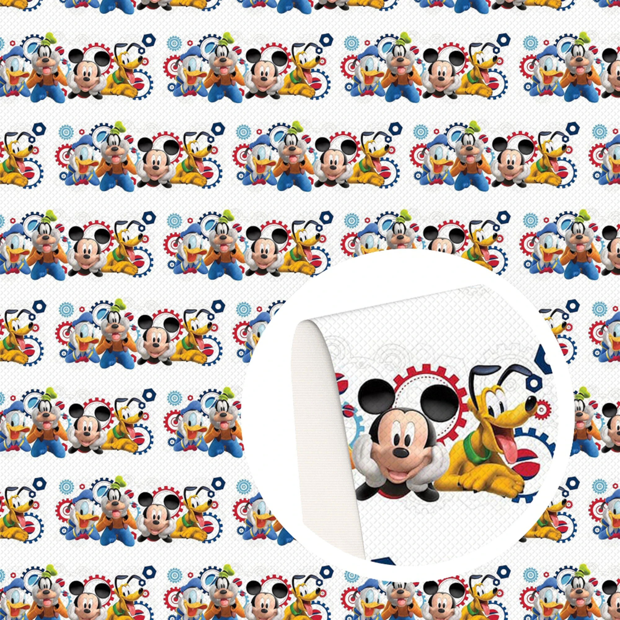 Disney Mickey Mouse Halloween 20*33cm fogli in ecopelle tessuto sintetico per borse per orecchini portafoglio per gioielli con fiocco artigianato