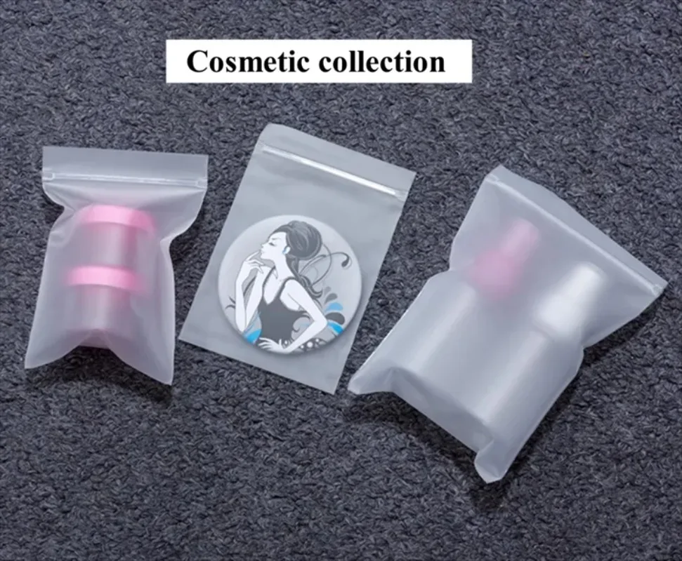 

100PCS Frosted CPE Storage Bags - Reusable Plastic Pouches for Jewelry, Crafts, Wedding Favors, Office & Home Organization