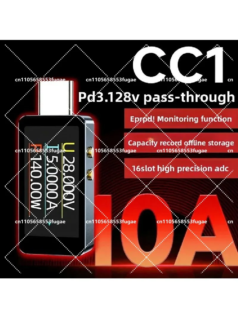 

USB Tester PD3.1 Type-C Voltmeter Ammeter 28V Color Screen Digital Multimeter Fast Charger Detector