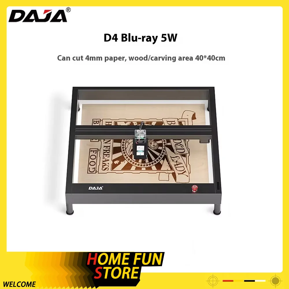 

DAJA D4 5W Blu-ray Portable Laser Engraving Machine Plastic Steel Leather Wood Gold Silver DIY Customized Laser Engraver Machine