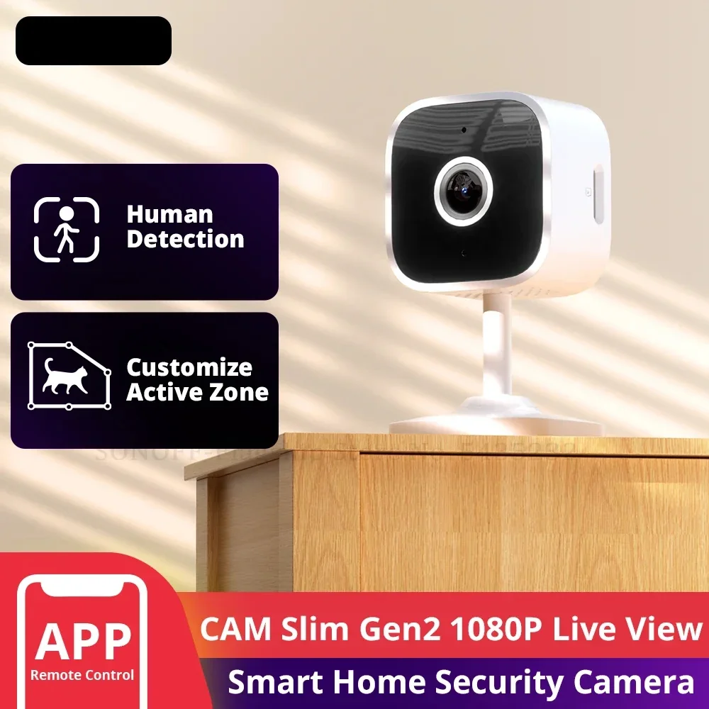 CAM Slim Gen2 Smart Home Security Camera 1080P Human Motion Detection Night Vision Audio new Track Motion Video Record 2025