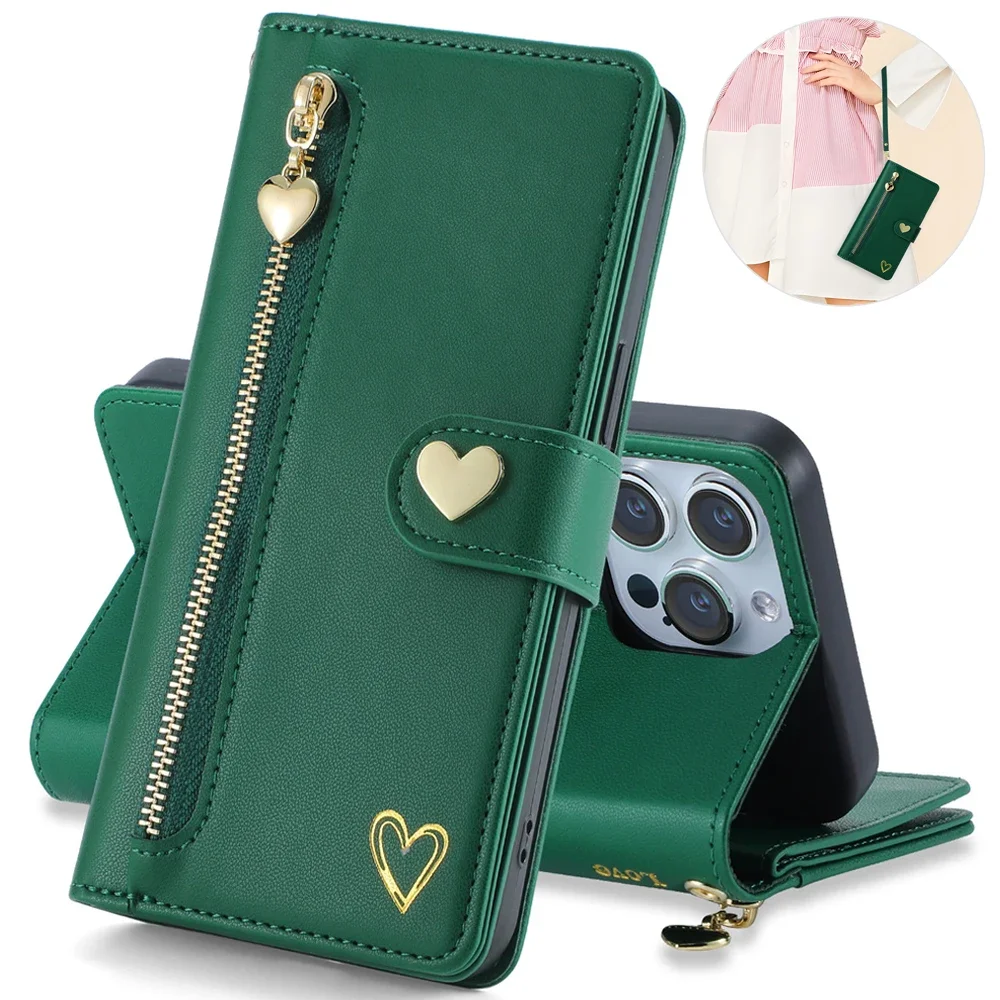 

Reno 11F 12F 12FS 12 11 10 Pro 5G Zipper Wallet Case For OPPO Reno 12 FS Leather Flip Book Cover Reno8 Z 7Z 6 Lite 5Z 5F 7A Etui