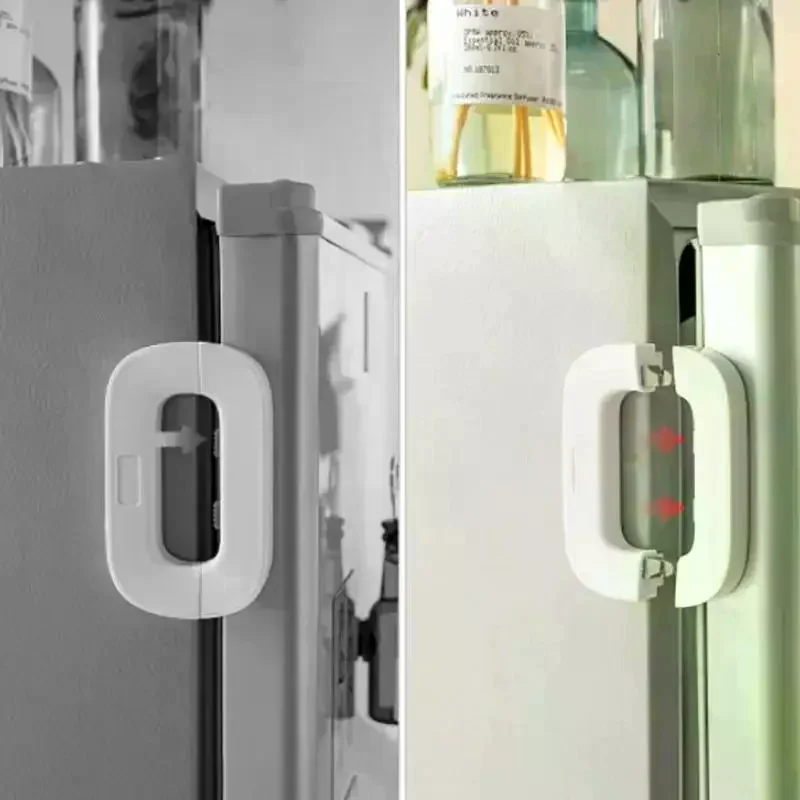 Household Refrigerator Lock Freezer Door Toddler Children Cabinet Safety Latch Anti-pinch Baby