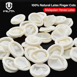WUTA 32pcs 100% Natural Latex Finger Cots Craft Disposable Rubber Fingertip Nail Protection Cover Gloves Leather Sewing Easy