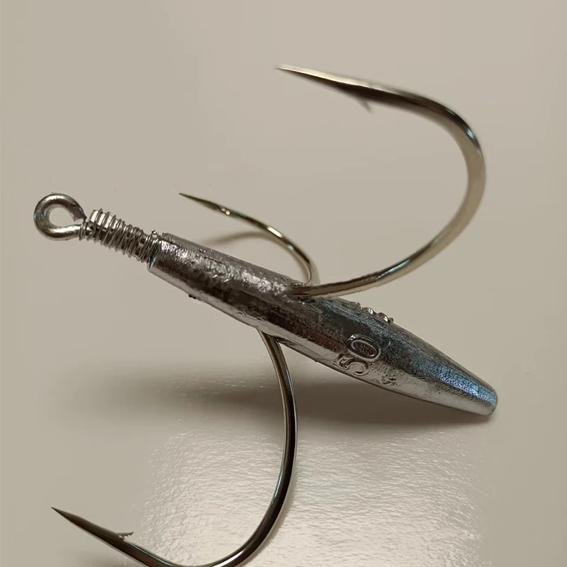 Sea-bream Treble Fishhook 20g-100g 100g Barbed Fishhooks Giant Bass Lure Hooks Saltwater Triple Barbed gancho de pesca