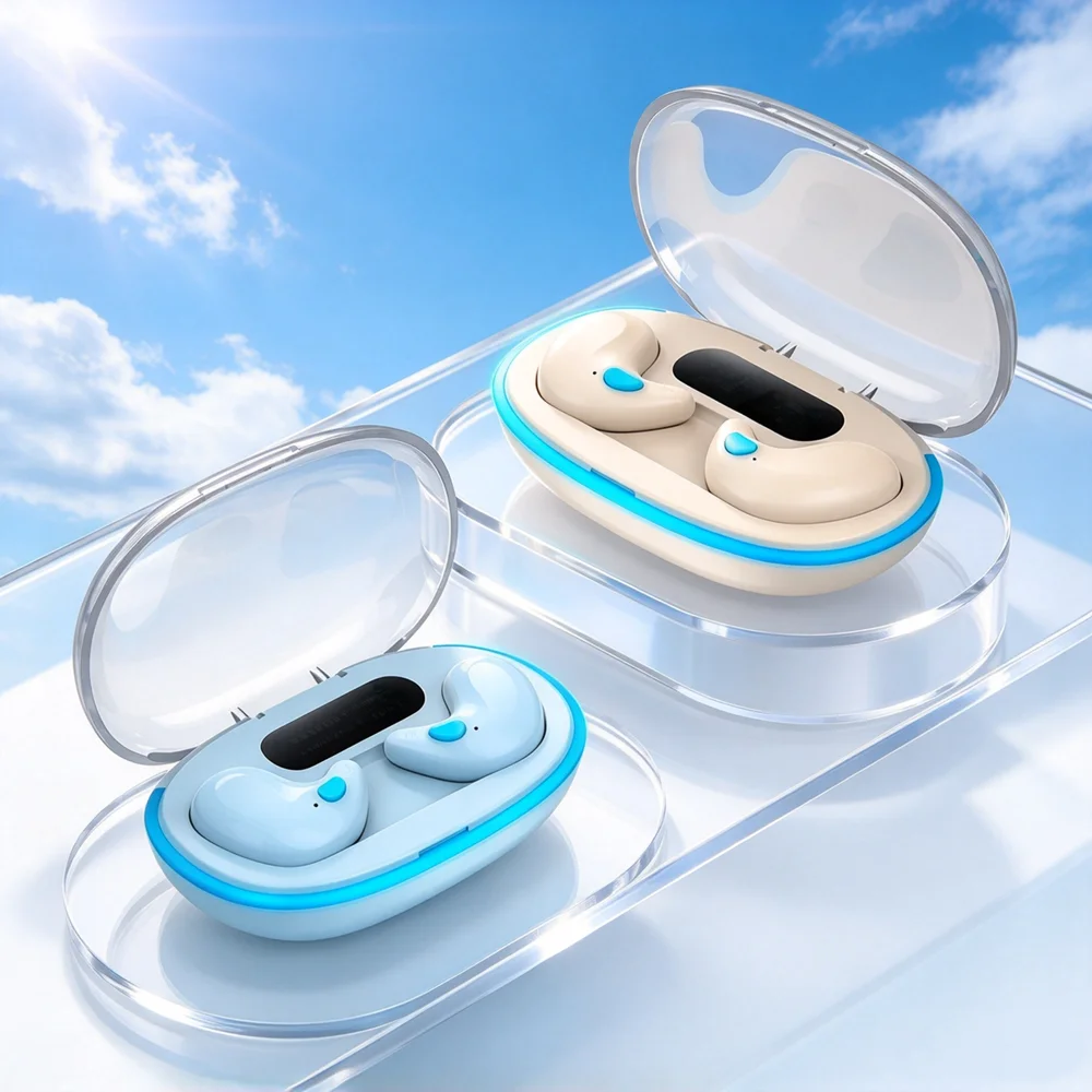 TWS Wireless Earbuds Bluetooth Earphones Bring Balanced Stereo Rendering Lightweight Shell Portable Box for Outdoor Activities