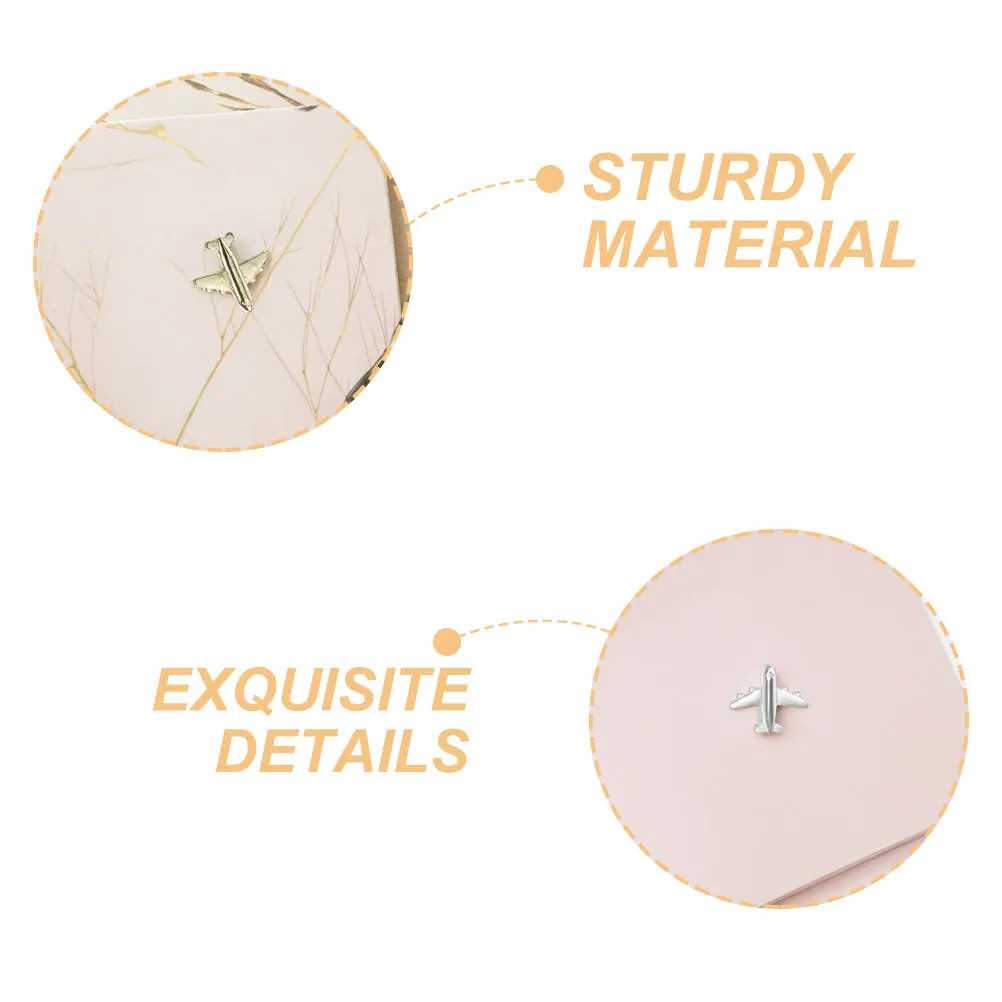 48 個クリエイティブ飛行機プッシュピン装飾画鋲金属コルクボードオフィスホームデコレーション画鋲かわいいオフィス学校装飾