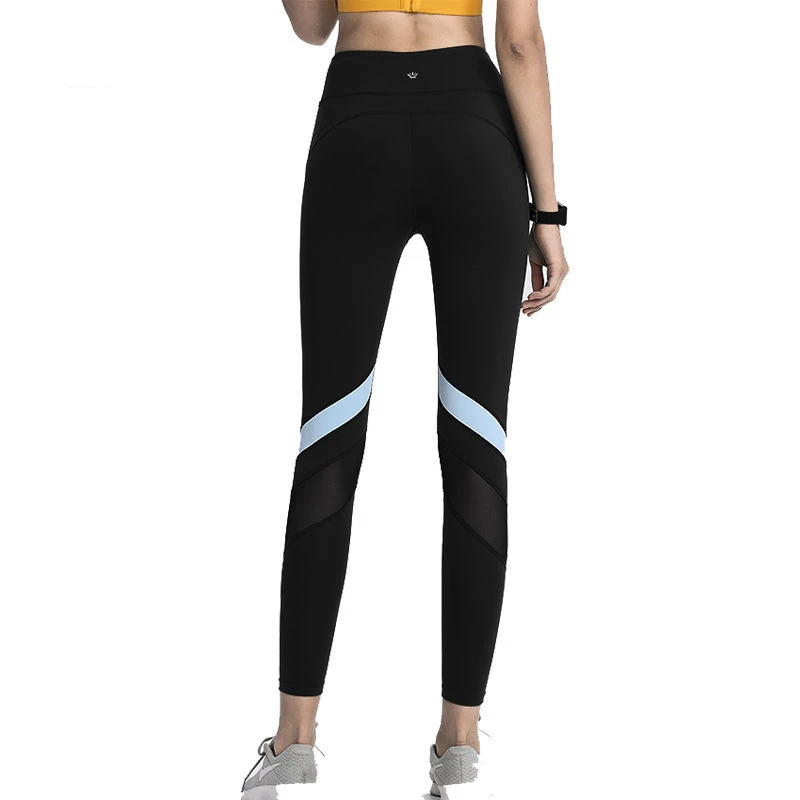 Pantaloni da Yoga sportivi attillati a contrasto di colore Casual Patchwork di nuova moda estiva da donna Leggings traspiranti a vita alta elasticizzati